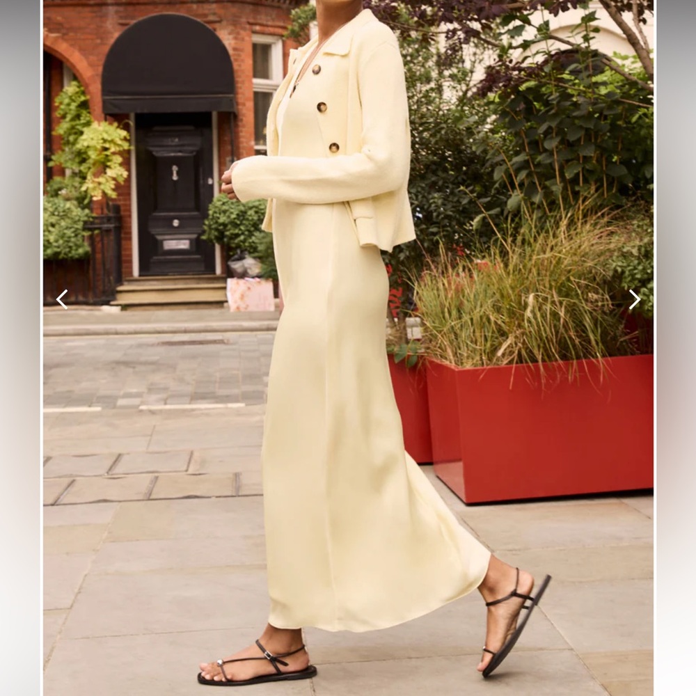 Favorite Daughter Pale Lemon V-Neck Sleeveless Maxi Dress - Picture 2 of 11